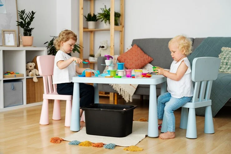 corner small play area in living room