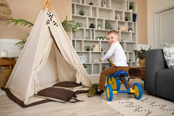 corner small play area in living room