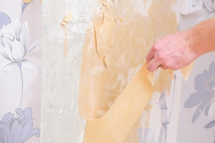 removing peel and stick wallpaper