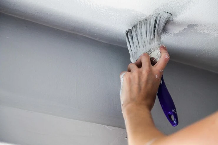 how to touch up ceiling paint