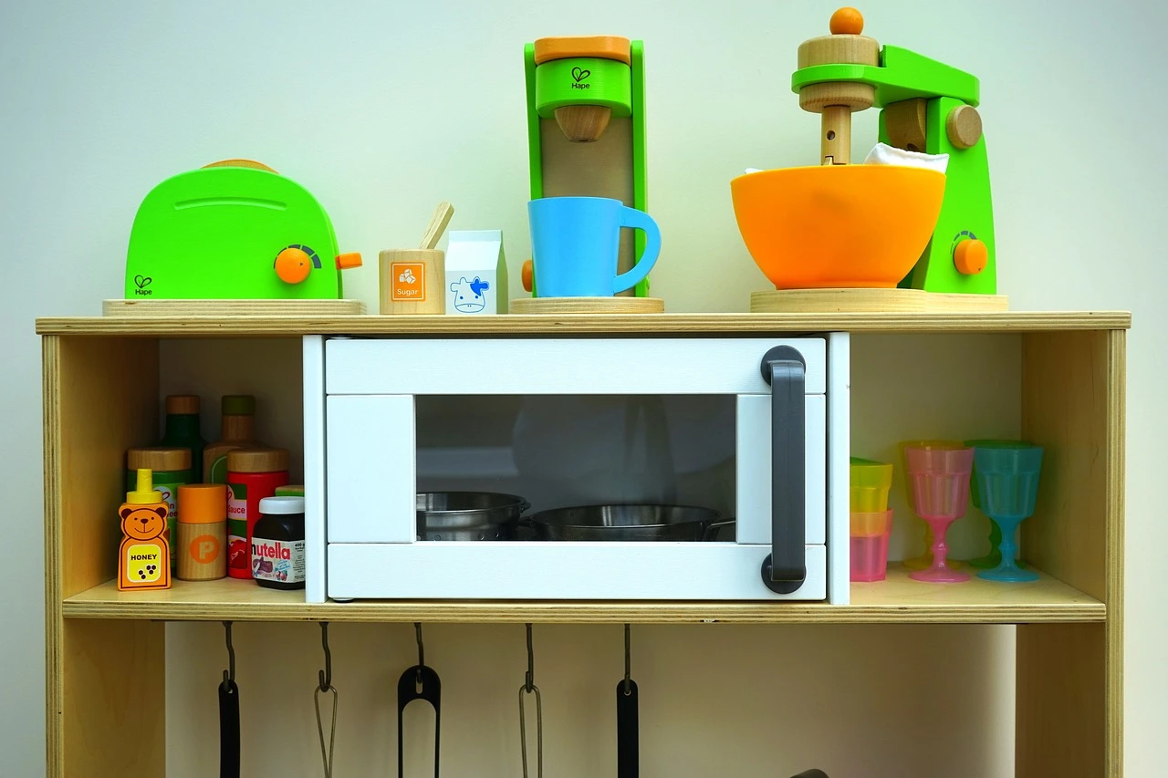 refinish a wooden play kitchen