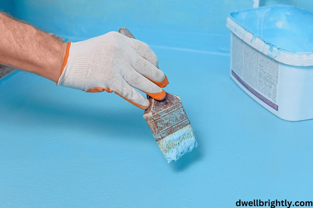 waterproof bathroom paint instead of tiles